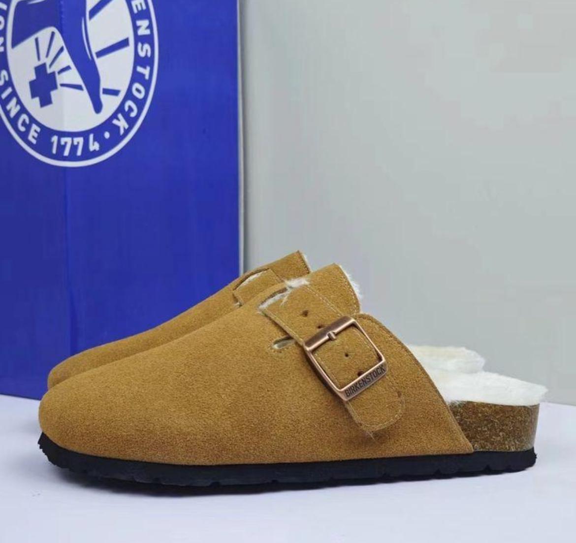 Birkenstock - Boston en fourrure d’agneau