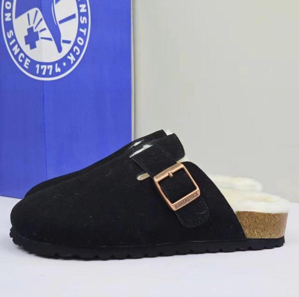 Birkenstock - Boston en fourrure d’agneau