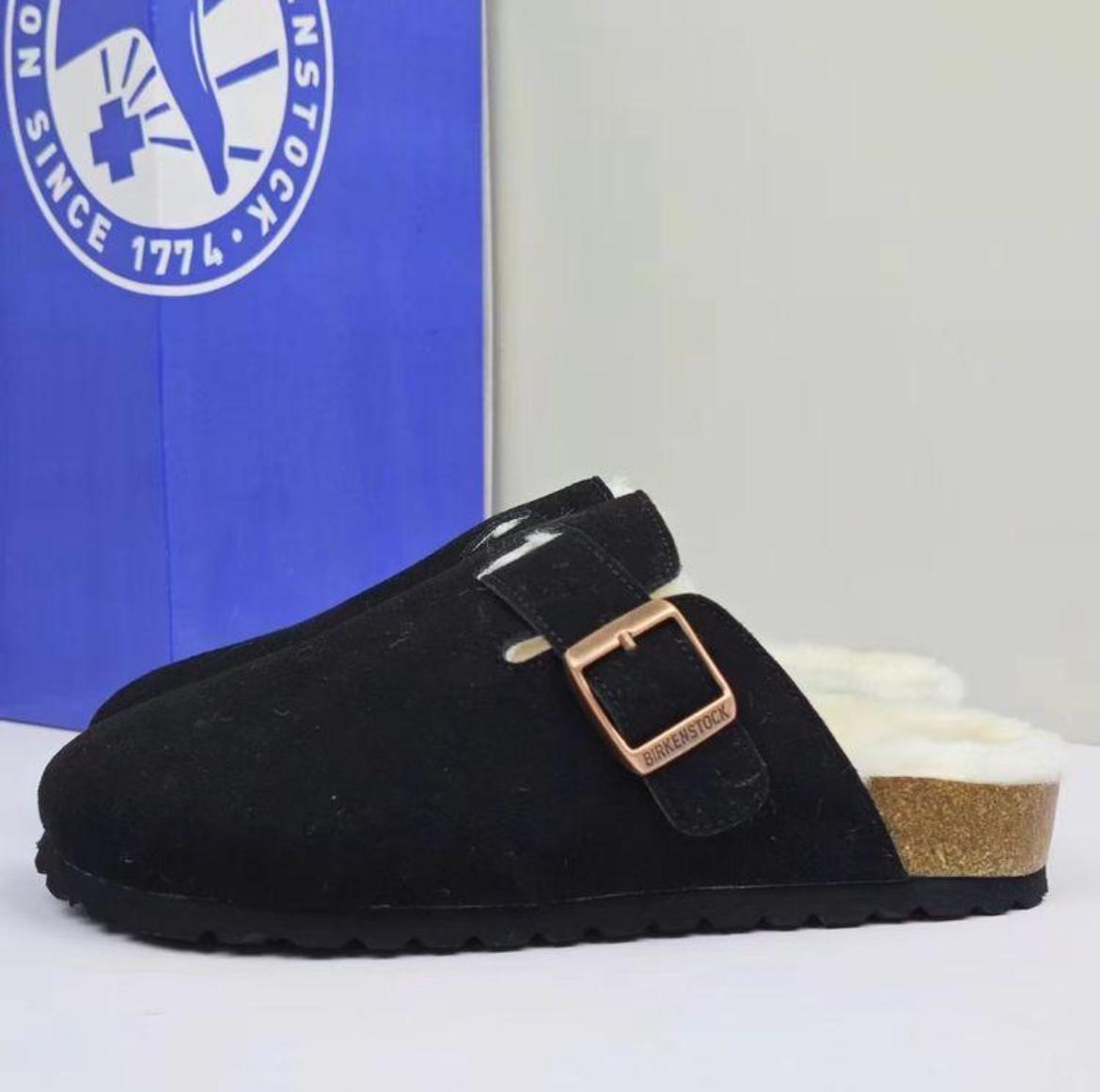 Birkenstock - Boston en fourrure d’agneau